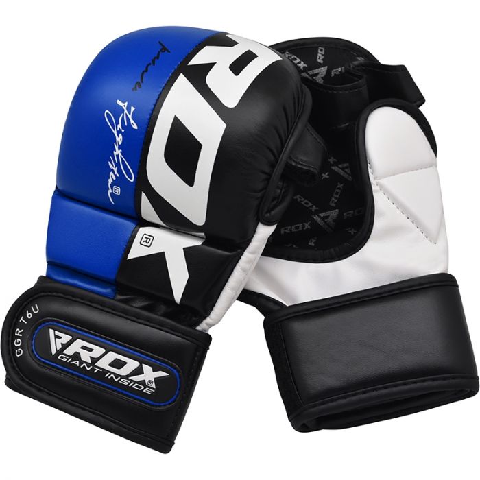 RDX T6 MMA GLOVES Leather Size SPARRING BOXING THAI 2 S-XL – Colour MUAY AAGsport