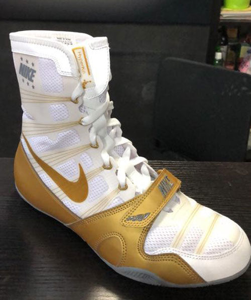 Nike hyperko boxing shoes black and gold Clearance