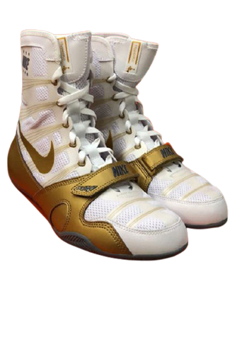 NIKE HYPERKO 1 PROFESSIONAL BOXING SHOES BOXING BOOTS US 4-12.5 White-Gold