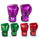 Fairtex BGV22 Metallic MUAY THAI BOXING GLOVES 8-16 oz Metallic Red