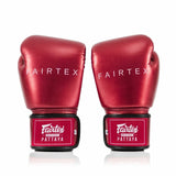 Fairtex BGV22 Metallic MUAY THAI BOXING GLOVES 8-16 oz Metallic Red