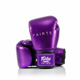 Fairtex BGV22 Metallic MUAY THAI BOXING GLOVES 8-16 oz Metallic Purple