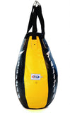 FAIRTEX SUPER TEARDROP HB15 PUNCHING HEAVY BAG UNFILLED 38 dia x 93 cm Black-Yellow