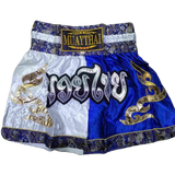 Thai Boxing Youth MUAY THAI BOXING Shorts XS-S White-Blue/White-Red