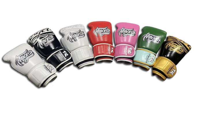 New Release TFM GEAR GV2 MUAY THAI BOXING GLOVES MICROFIBER LEATHER 8-14 OZ