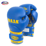 RAJA C300S LATEX AIR SAC MUAY THAI BOXING GLOVES Kids Size 6 / 6plus oz Blue
