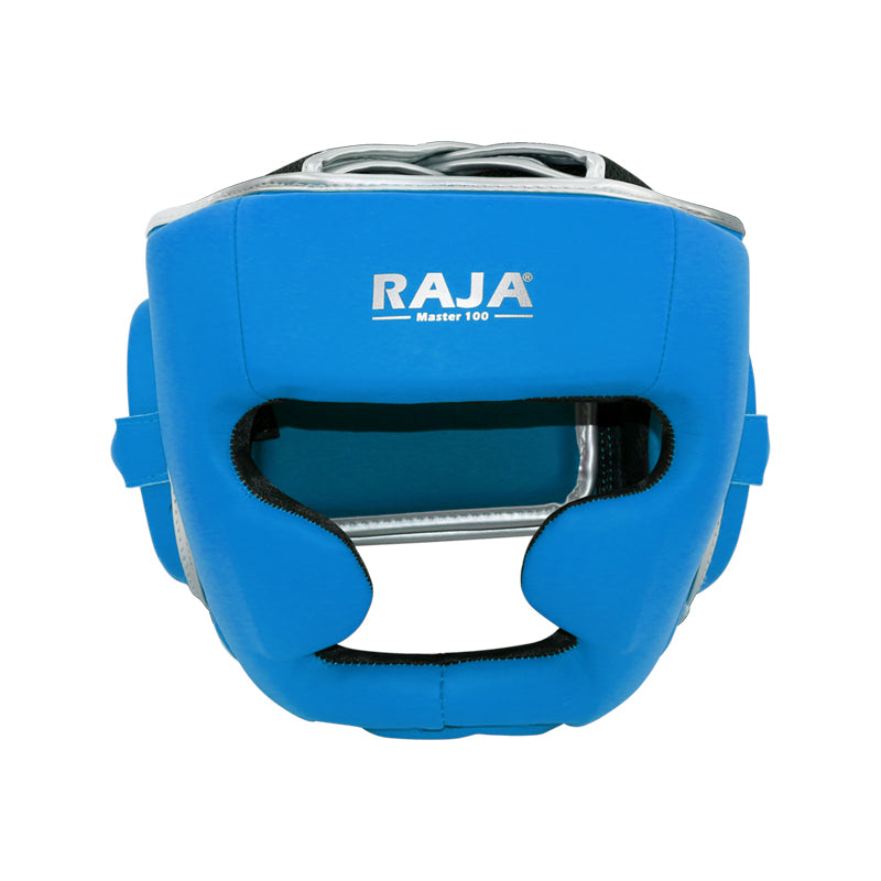 RAJA MASTER-100 MUAY THAI BOXING MMA HEADGEAR HEAD GUARD PROTECTOR Cow ...