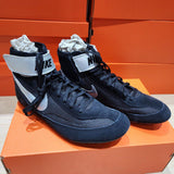 NIKE SPEEDSWEEP VII WRESTLING SHOES BOXING BOOTS US 8.5-10.5 Black Metallic Silver