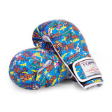 TOP KING X PUCK MUAY THAI BOXING GLOVES 8-16 oz LIGHT BLUE
