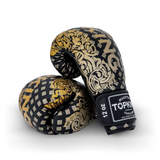 TOP KING BLACK KANOK-02 MUAY THAI BOXING GLOVES 8-16 oz