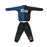 Fairtex VS5 Sauna Suit Vinyl Sweatsuit M-XL (SET) Black Blue