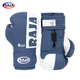 RAJA RBGP-C8 MUAY THAI BOXING GLOVES Coolmax PU Leather Kids 6 oz Navy Blue