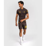 UFC Fusion by Venum Fight Week Men's Performance Short Sleeve Rashguard M-XL Earthen Brown