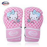 RAJA MUAY THAI BOXING GLOVES 100II Cooltex PU Leather Size 6-10 oz Hello Kitty 4