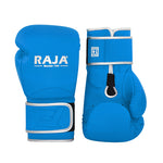 RAJA MASTER 100 MUAY THAI BOXING GLOVES Leather 10-16 oz Blue