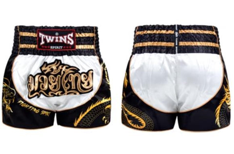 Twins Spirit 102 Dragon MUAY THAI MMA BOXING Shorts S-XL White