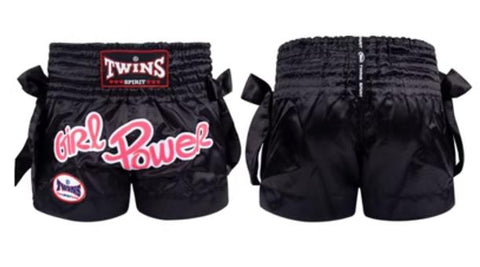 Twins Spirit 130 Girl Power MUAY THAI MMA BOXING Shorts S-XL Black