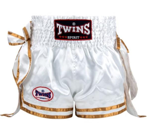 Twins Spirit 137a MUAY THAI MMA BOXING Shorts XS-XL White