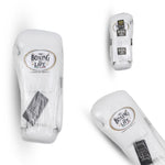 No Boxing No Life Hecho En Mexico Boxing Gloves Lace Up Mexico Togo Leather 10-14 oz White