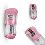 No Boxing No Life Hecho En Mexico Boxing Gloves Lace Up Mexico Togo Leather 10-14 oz Pink White