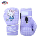 RAJA MUAY THAI BOXING GLOVES 100II Cooltex PU Leather Size 6-10 oz Hello Kitty 6