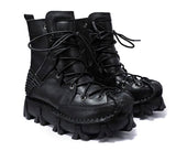 Motorcycle Biker Rock Punk Gothic Boots FWMB015 Cowhide Leather Size 37-50 3 Colours