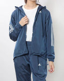 Clearance Adidas Women's 24/7 Loose Fit Windbreaker Size S-L Blue