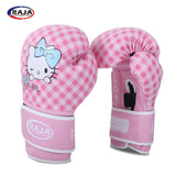 RAJA MUAY THAI BOXING GLOVES 100II Cooltex PU Leather Size 6-10 oz Hello Kitty 4