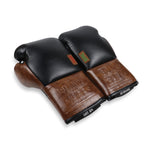 No Boxing No Life Hechc En Mexico Boxing Gloves Lace Up Cowhide Leather 8-16 oz Vintage Black Brown