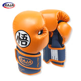 RAJA MUAY THAI BOXING GLOVES Breathable Extra Protection Cooltex PU Leather Kids Size 6 / 6plus oz Dragon Ball