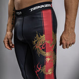Venum-05252-603 x TEKKEN 8 Marshall Law Spats Size S-XXL Black Red Gold