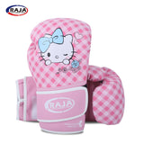RAJA MUAY THAI BOXING GLOVES 100II Cooltex PU Leather Size 6-10 oz Hello Kitty 4