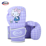 RAJA MUAY THAI BOXING GLOVES 100II Cooltex PU Leather Size 6-10 oz Hello Kitty 6