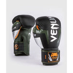 VENUM-1392-604 ELITE MUAY THAI BOXING GLOVES 8-16 OZ Black Silver Kaki