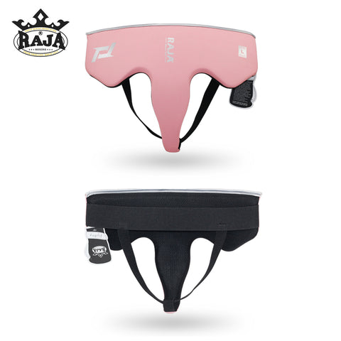 RAJA MASTER-100 BOXING SPARRING GROIN GUARD PROTECTOR Cowhide Leather Female Size M-L Pink