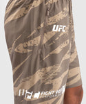 VNMUFC-00260-650 UFC Adrenaline by Venum Fight Week Performance Men’s Shorts M/L Desert Camo