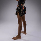 Venum-05378-117 Tiger Kids MUAY THAI BOXING Shorts 8-14 yrs Black Neon Orange