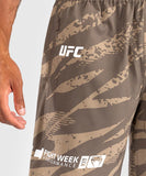 VNMUFC-00260-650 UFC Adrenaline by Venum Fight Week Performance Men’s Shorts M/L Desert Camo