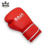 RAJA MASTER 100 MUAY THAI BOXING GLOVES Leather 10-16 oz Red