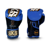 SKS Empire Scarlet Noir Hook and Loop Boxing Gloves 8-16 OZ Black Blue