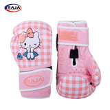 RAJA MUAY THAI BOXHANDSCHUHE Atmungsaktive Mesh-Handfläche Cooltex PU-Leder Kinder 6 oz Hello Kitty 2