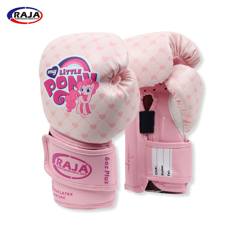 RAJA MUAY THAI BOXING GLOVES Breathable Extra Protection Cooltex PU Leather Kids Size 6 / 6plus oz My little pony