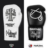 No Boxing No Life Humor Punch Boxing Gloves Lace Up Microfiber 10-14 oz 2 Colours