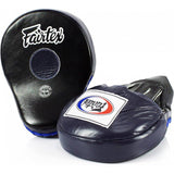 FAIRTEX FMV9 ULTIMATE CONTOURED MUAY THAI BOXING MMA PUNCHING FOCUS MITTS PADS Black Blue