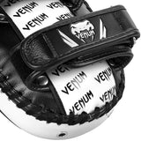 VENUM MUAY THAI BOXING MMA KICK PADS Leather Black White