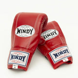 WINDY TBG2 MUAY THAI BOXING PUNCHING BAG GLOVES OPEN THUMB Leather M-XL Red