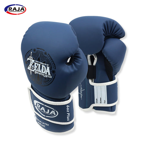 RAJA MUAY THAI BOXING GLOVES Breathable Extra Protection Cooltex PU Leather Kids Size 6 / 6plus oz The Legend of Zelda