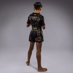 Venum-05378-117 Tiger Kids MUAY THAI BOXING Shorts 8-14 yrs Black Neon Orange
