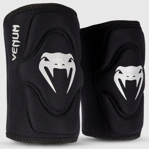 VENUM-0178 KONTACT GEL KNEE SUPPORT GUARD PADS S-L Black Silver