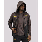 UFC Fusion by Venum Fight Week Men’s Zip Hoodie Size S-XXL Earthen Brown